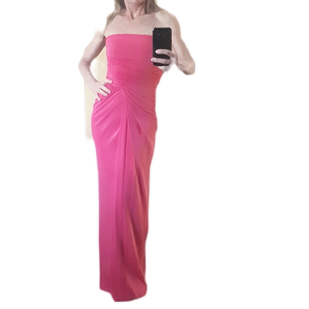 Kate Spade Vibrant Pink Strapless Gown